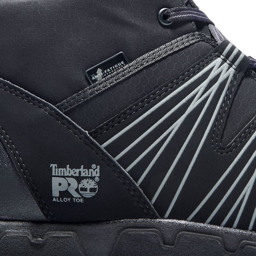 Bocanci De Muncă Timberland Barbati Negrii - Pro® Powertrain Alloy Toe Esd Mid - Romania - RPXICT436